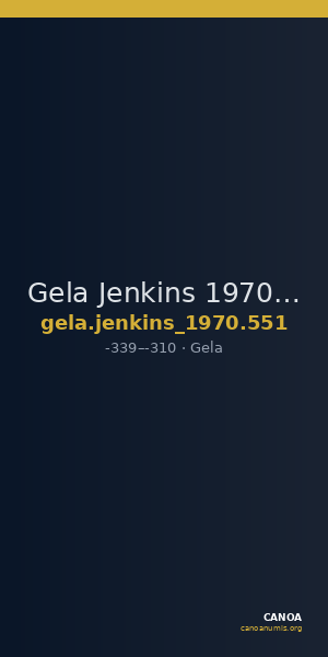 Gela Jenkins 1970 551 — CANOA