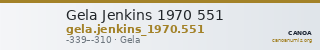 Gela Jenkins 1970 551 — CANOA