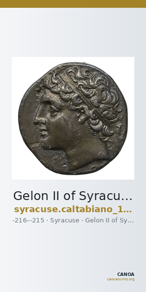 Gelon II of Syracuse Syracuse Caltabiano 1997 239-270 — CANOA