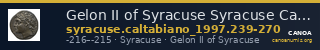 Gelon II of Syracuse Syracuse Caltabiano 1997 239-270 — CANOA