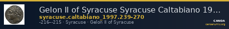 Gelon II of Syracuse Syracuse Caltabiano 1997 239-270 — CANOA