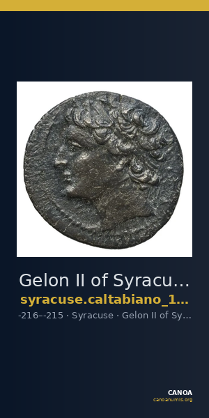 Gelon II of Syracuse Syracuse Caltabiano 1997 285-298 — CANOA