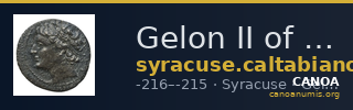 Gelon II of Syracuse Syracuse Caltabiano 1997 285-298 — CANOA