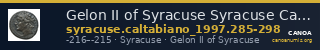Gelon II of Syracuse Syracuse Caltabiano 1997 285-298 — CANOA