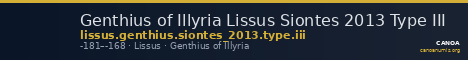 Genthius of Illyria Lissus Siontes 2013 Type III — CANOA