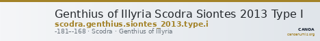 Genthius of Illyria Scodra Siontes 2013 Type I — CANOA