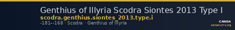 Genthius of Illyria Scodra Siontes 2013 Type I — CANOA