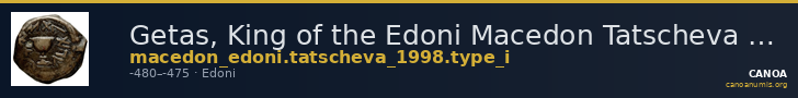 Getas, King of the Edoni Macedon Tatscheva 1998 Type I — CANOA