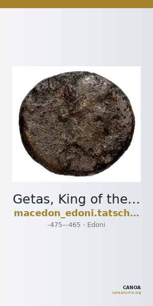 Getas, King of the Edoni Macedon Tatscheva 1998 Type II — CANOA