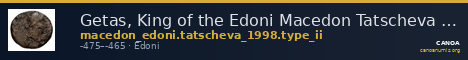 Getas, King of the Edoni Macedon Tatscheva 1998 Type II — CANOA