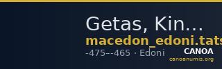 Getas, King of the Edoni Macedon Tatscheva 1998 Type III — CANOA