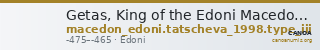 Getas, King of the Edoni Macedon Tatscheva 1998 Type III — CANOA