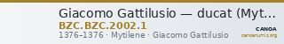 Giacomo Gattilusio — ducat (Mytilene, 1376) — CANOA