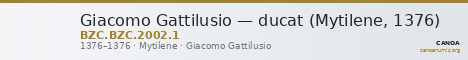 Giacomo Gattilusio — ducat (Mytilene, 1376) — CANOA