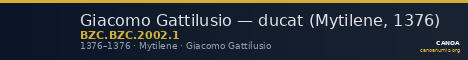 Giacomo Gattilusio — ducat (Mytilene, 1376) — CANOA