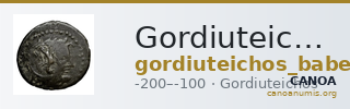Gordiuteichos Babelon 1898 (Inv. Waddington) 2353 — CANOA