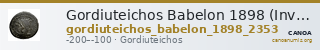 Gordiuteichos Babelon 1898 (Inv. Waddington) 2353 — CANOA