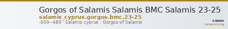 Gorgos of Salamis Salamis BMC Salamis 23-25 — CANOA
