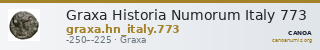 Graxa Historia Numorum Italy 773 — CANOA
