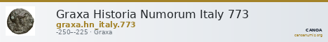 Graxa Historia Numorum Italy 773 — CANOA