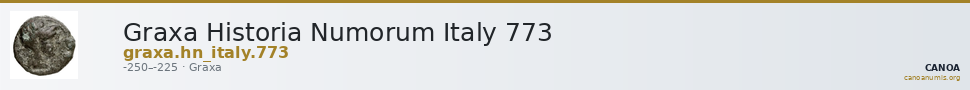 Graxa Historia Numorum Italy 773 — CANOA