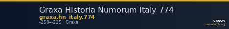 Graxa Historia Numorum Italy 774 — CANOA