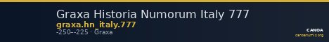 Graxa Historia Numorum Italy 777 — CANOA