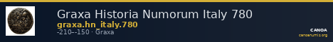 Graxa Historia Numorum Italy 780 — CANOA