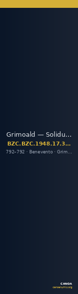 Grimoald — Solidus (Benevento, 792) — CANOA
