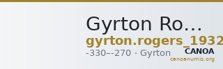 Gyrton Rogers 1932 237 — CANOA