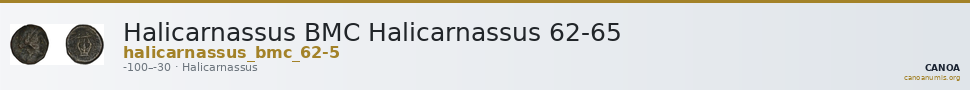 Halicarnassus BMC Halicarnassus 62-65 — CANOA