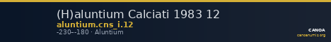 (H)aluntium Calciati 1983 12 — CANOA