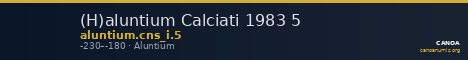 (H)aluntium Calciati 1983 5 — CANOA
