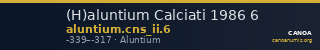 (H)aluntium Calciati 1986 6 — CANOA