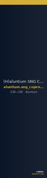 (H)aluntium SNG Copenhagen Aluntium 147 — CANOA