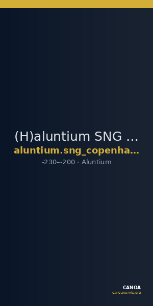 (H)aluntium SNG Copenhagen Aluntium 147 — CANOA