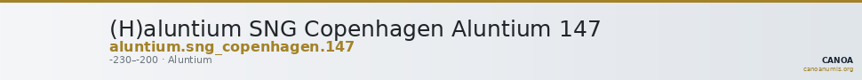 (H)aluntium SNG Copenhagen Aluntium 147 — CANOA
