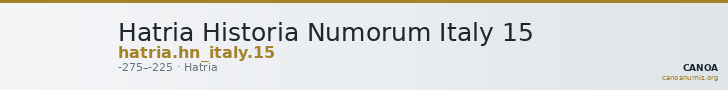 Hatria Historia Numorum Italy 15 — CANOA