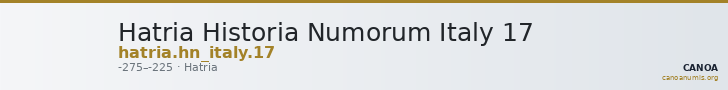 Hatria Historia Numorum Italy 17 — CANOA