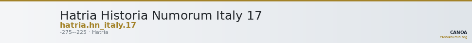 Hatria Historia Numorum Italy 17 — CANOA