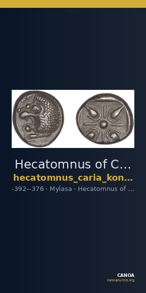 Hecatomnus of Caria Mylasa Konuk 1998 A1 — CANOA