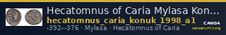 Hecatomnus of Caria Mylasa Konuk 1998 A1 — CANOA