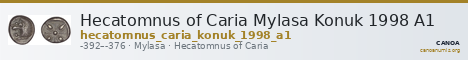 Hecatomnus of Caria Mylasa Konuk 1998 A1 — CANOA