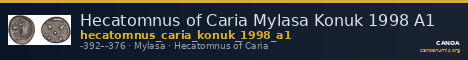 Hecatomnus of Caria Mylasa Konuk 1998 A1 — CANOA