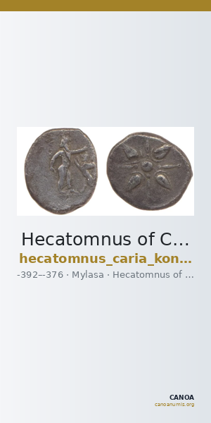 Hecatomnus of Caria Mylasa Konuk 1998 A2 — CANOA