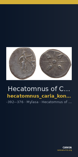 Hecatomnus of Caria Mylasa Konuk 1998 A2 — CANOA