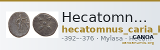 Hecatomnus of Caria Mylasa Konuk 1998 A2 — CANOA