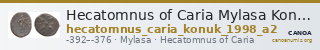 Hecatomnus of Caria Mylasa Konuk 1998 A2 — CANOA