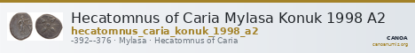 Hecatomnus of Caria Mylasa Konuk 1998 A2 — CANOA