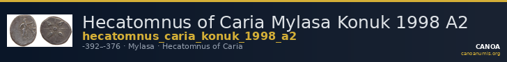 Hecatomnus of Caria Mylasa Konuk 1998 A2 — CANOA